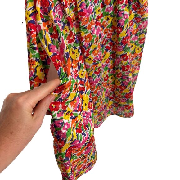 Rixo X Target Floral Multi-color Smocked Mini Dress with Pockets Women's Medium - Picture 6 of 8